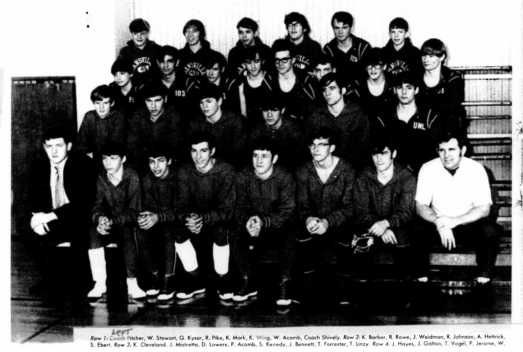 1970-1971 Dansville Mustangs Wrestling