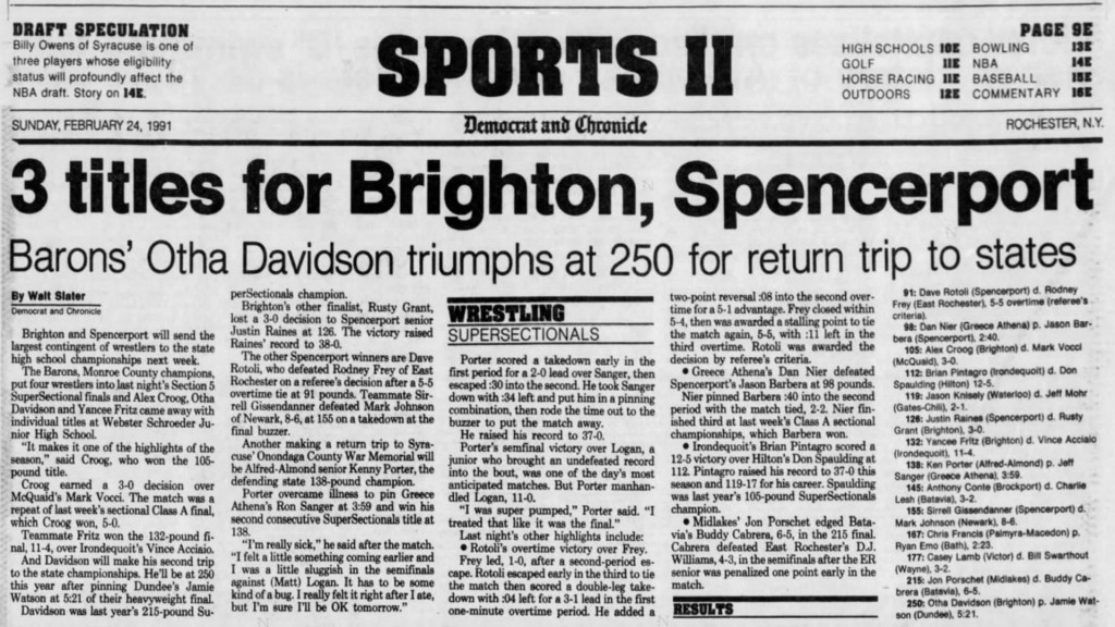 3 titles for Brighton, Spencerport