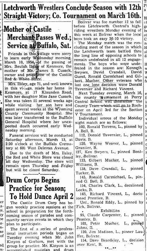 Letchworth Wrestlers Conclude Season with 12th Straight Victory