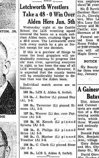 Letchworth Wrestlers Take a 48-0 Win Over Alden