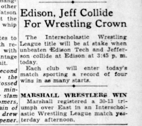 Marshall Wrestlers Win