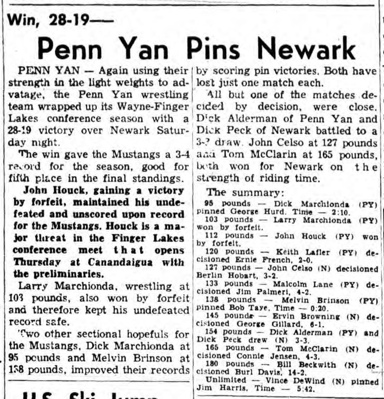 Penn Yan Pins Newark