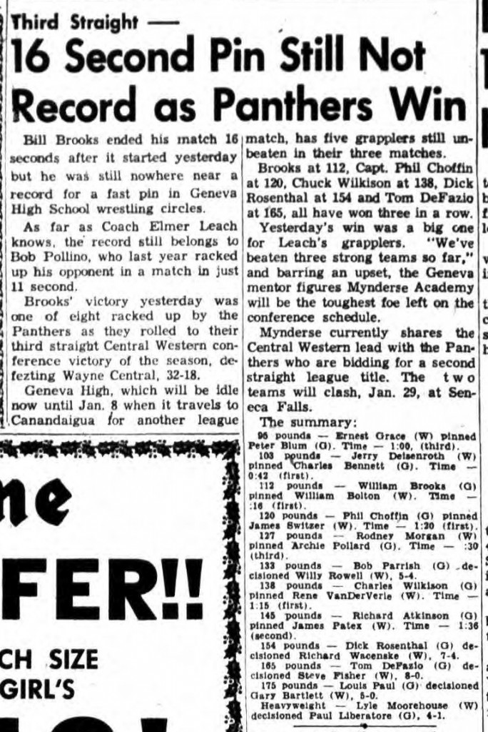 16 Second Pin Still Not Record as Panthers Win