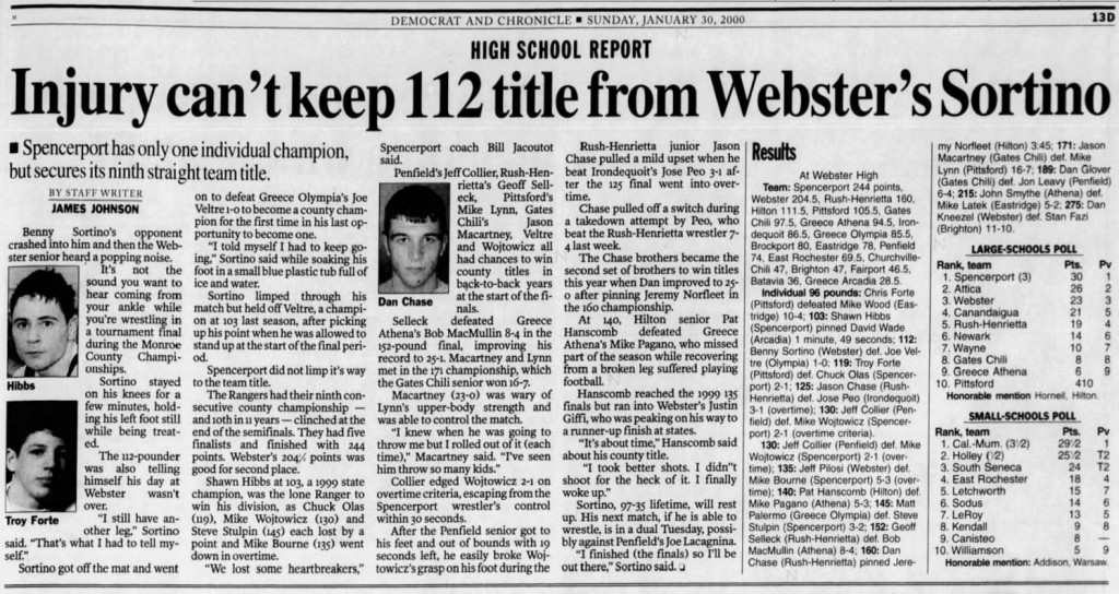 Injury can\'t keep 112 title from Webster\'s Sortino