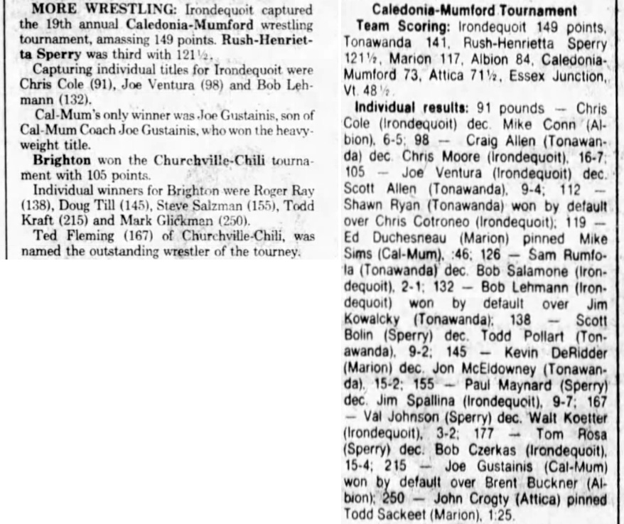 Caledonia-Mumford Tournament