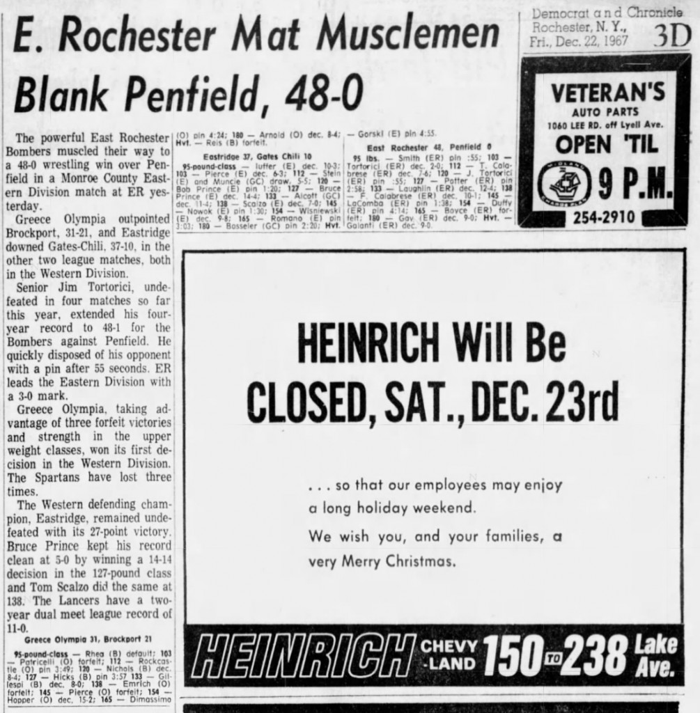 East Rochester Mat Musclemen Blank Penfield, 48-0