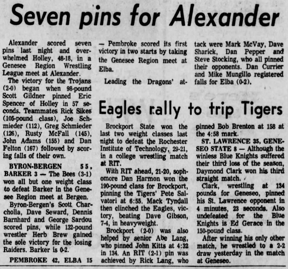 Pembroke 42, Elba 15