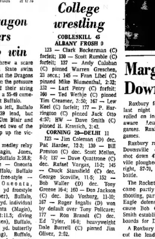 Cobleskill 45, Albany Frosh 0