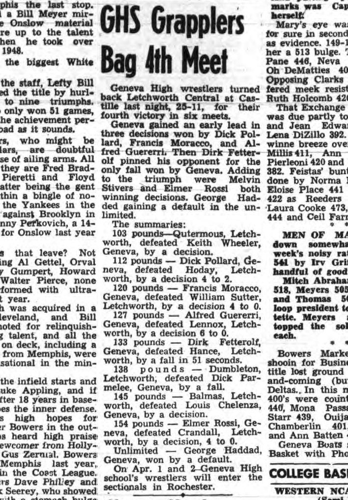 Geneva Grapplers Bag 4th Meet