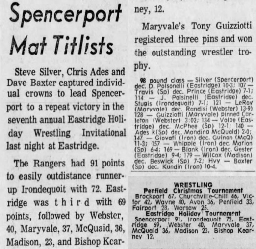 Spencerport Mat Titlists