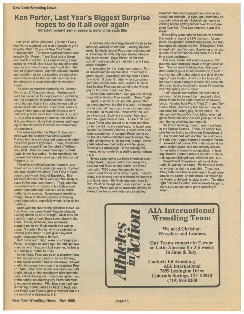 Ken Porter, Last Year's Biggest Surprise hopes to do it all over again