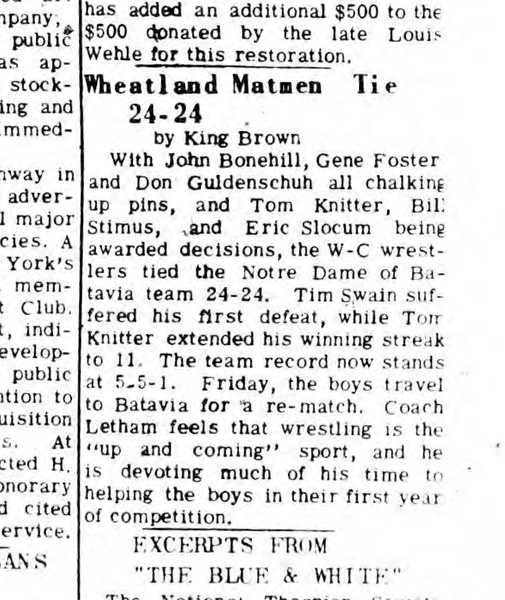 Wheatland Matmen Tie 24-24