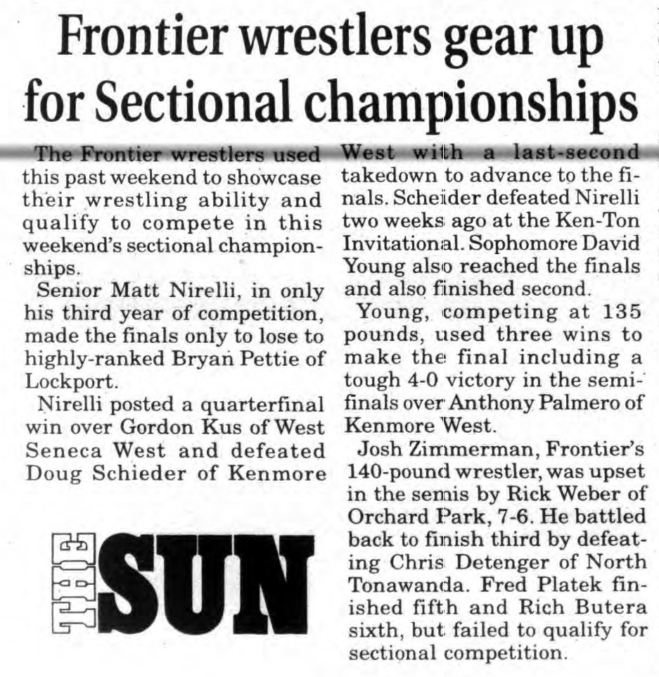 Frontier wrestlers gear up for Sectional championships