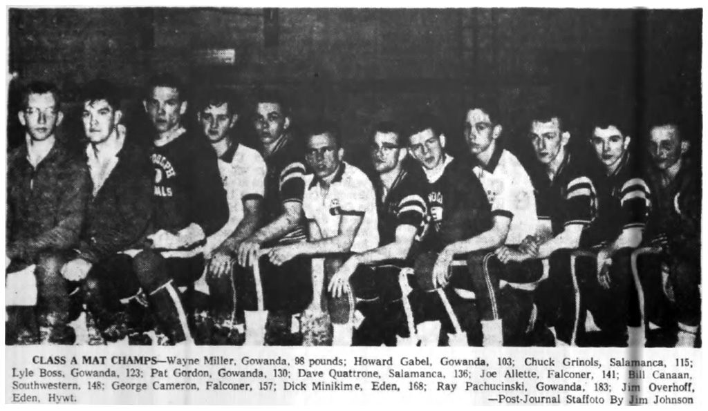 1962 NYSPHSAA Section VI Class A Wrestling Champions