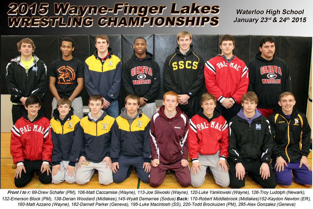 2015 Wayne-Finger Lakes Wrestling Tournament Champions