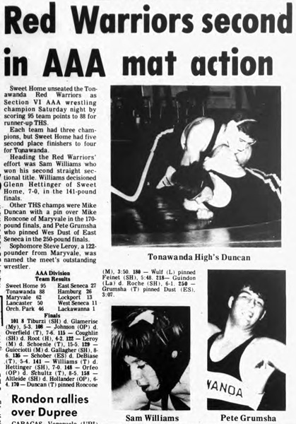 Red Warriors second in AAA mat action