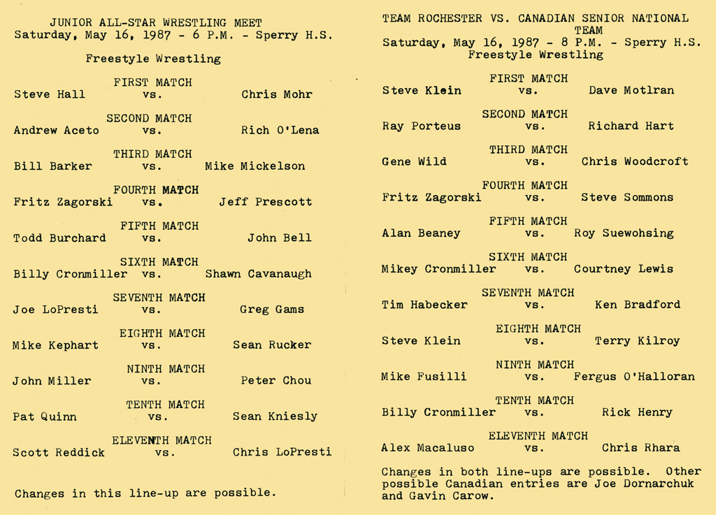 An evening of international, all-star freestyle wrestling!