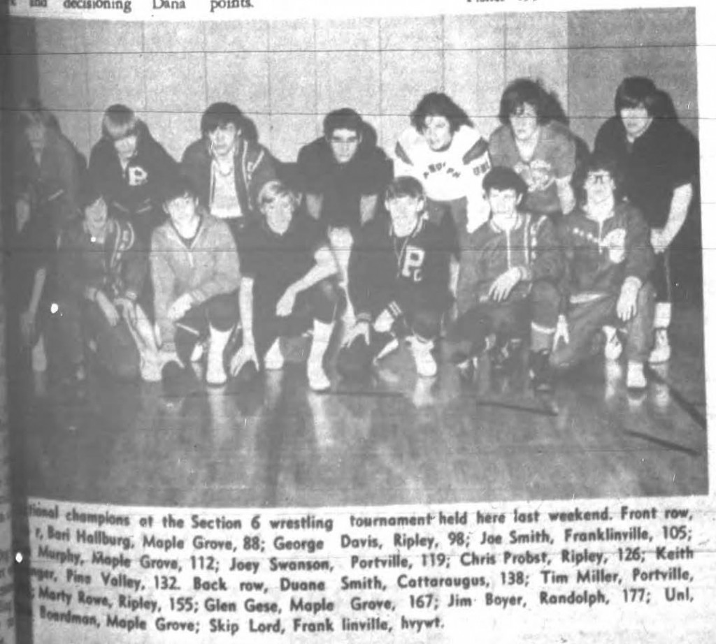 1973 NYSPHSAA Section VI Class BB-B Tournament Champions