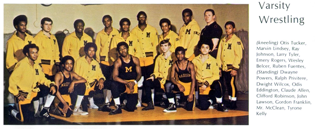 1970-1971 Madison Wilson Parker Bears Varsity Wrestling