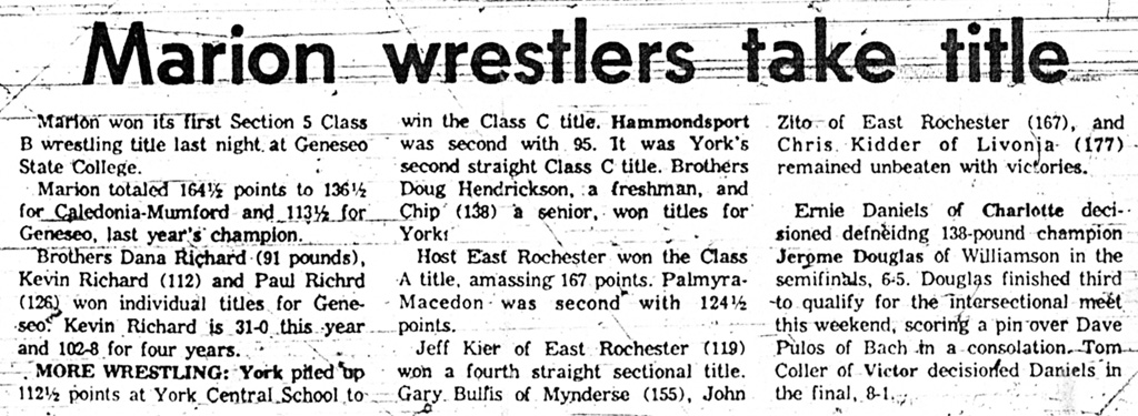 Marion wrestlers take title