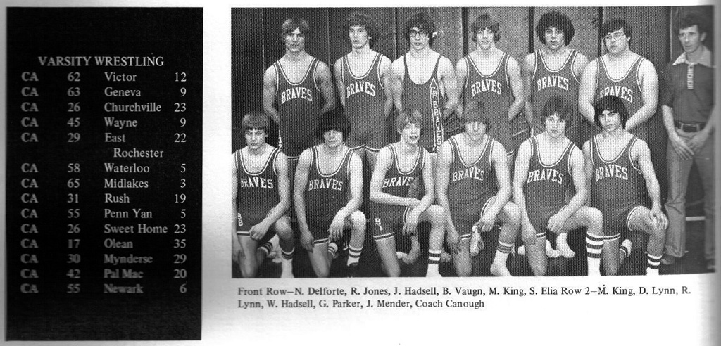 1977-1978 Canandaigua Braves Wrestling
