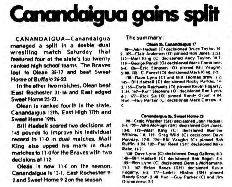 Canandaigua gains split
