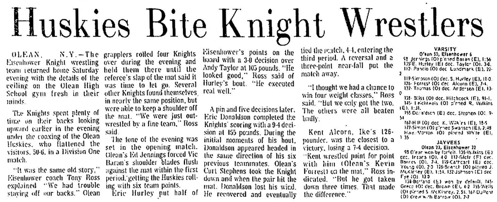 Huskies Bite Knight Wrestlers