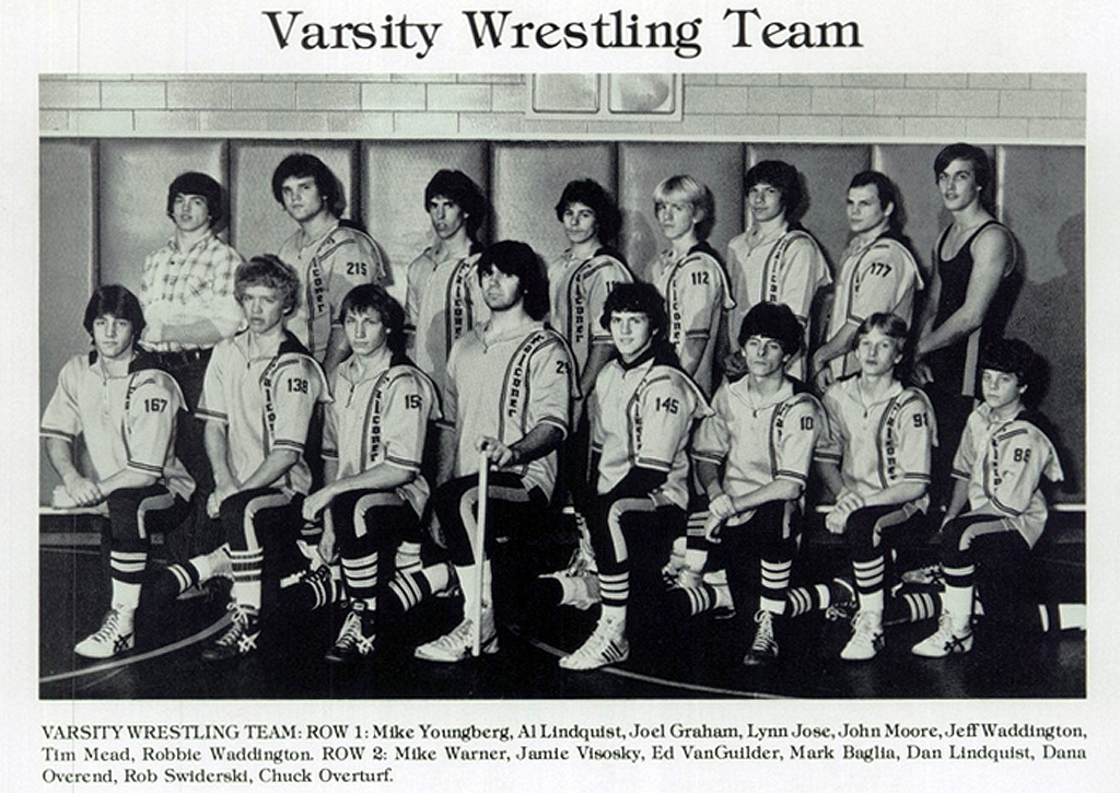 1980-1981 Falconer Golden Falcons Varsity Wrestling
