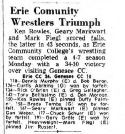 Erie Community Wrestlers Triumph