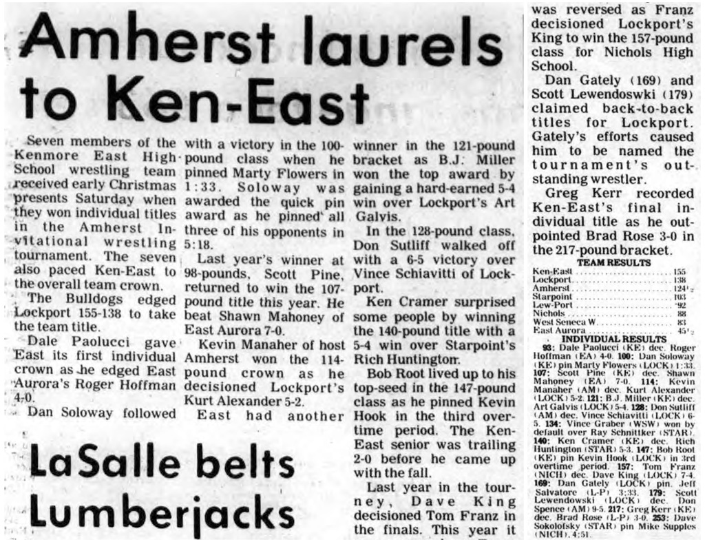 Amherst laurels to Kenmore East