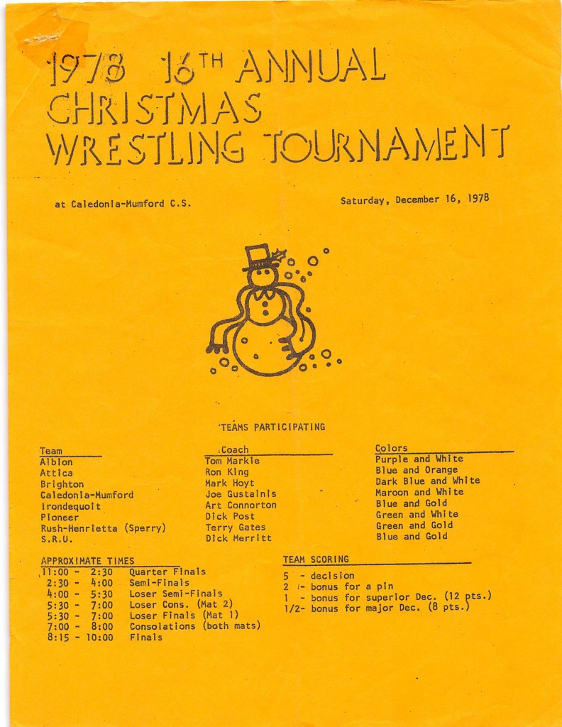 1978 16th Annual Christmas Wrestling Tournament