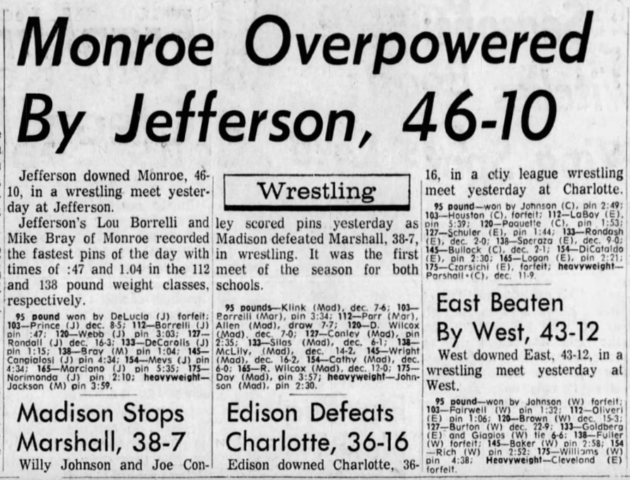 Monroe Overpowered By Jefferson, 46-10