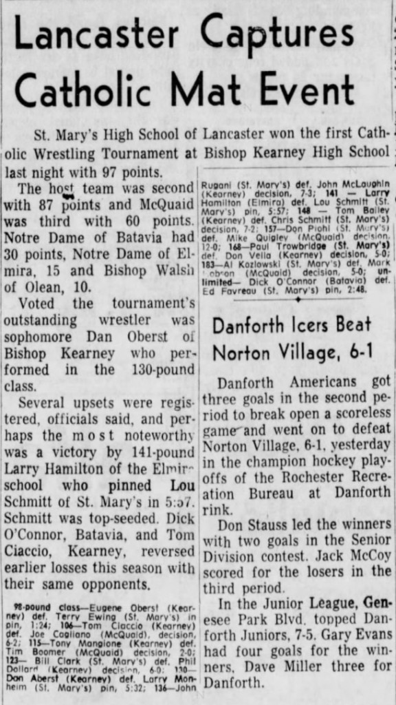 Lancaster Captures Catholic Mat Event