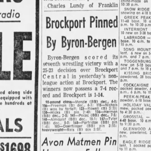 Brockport Pinned By Byron-Bergen