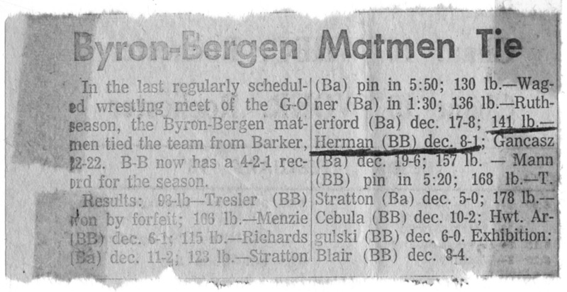 Byron-Bergen Matmen Tie