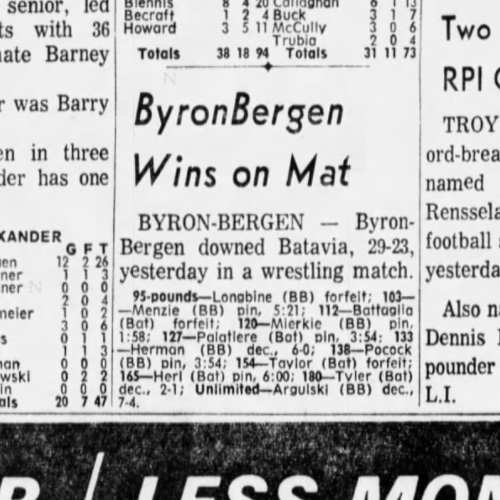 Byron-Bergen Wins on Mat