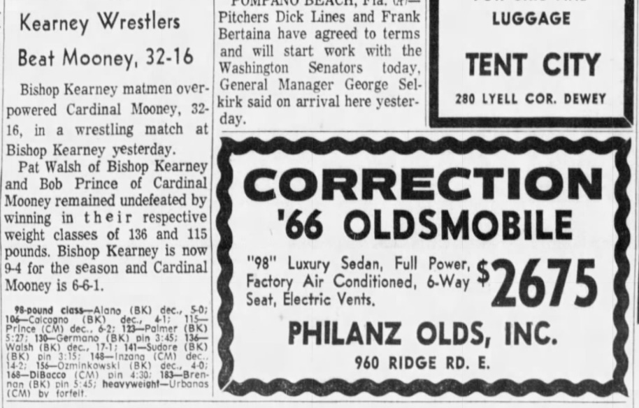 Kearney Wrestlers Beat Mooney, 32-16