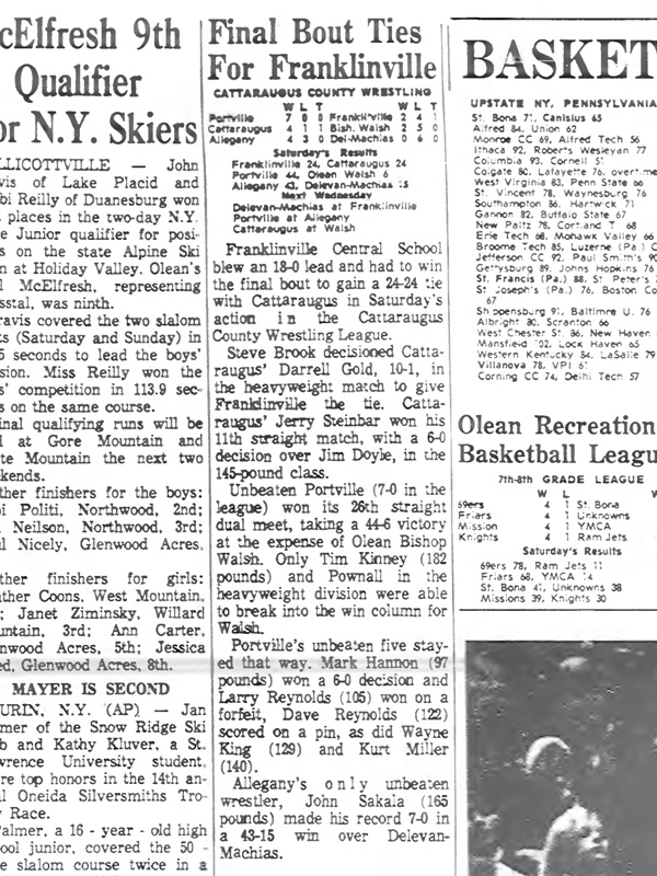 Allegany 43, Delevan-Machias 15