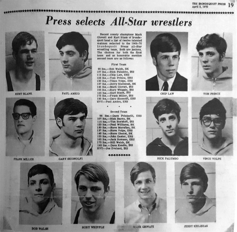 Irondequoit Press All-Star Wrestling Team
