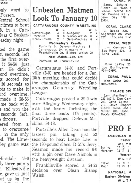 Franklinville 24, Bishop Walsh 22