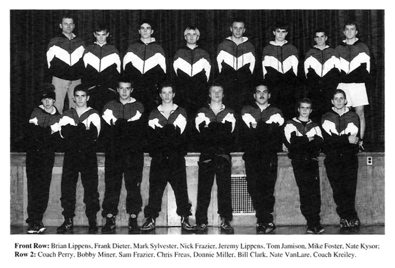 1997-1998 Dansville Mustangs Varsity Wrestling Team
