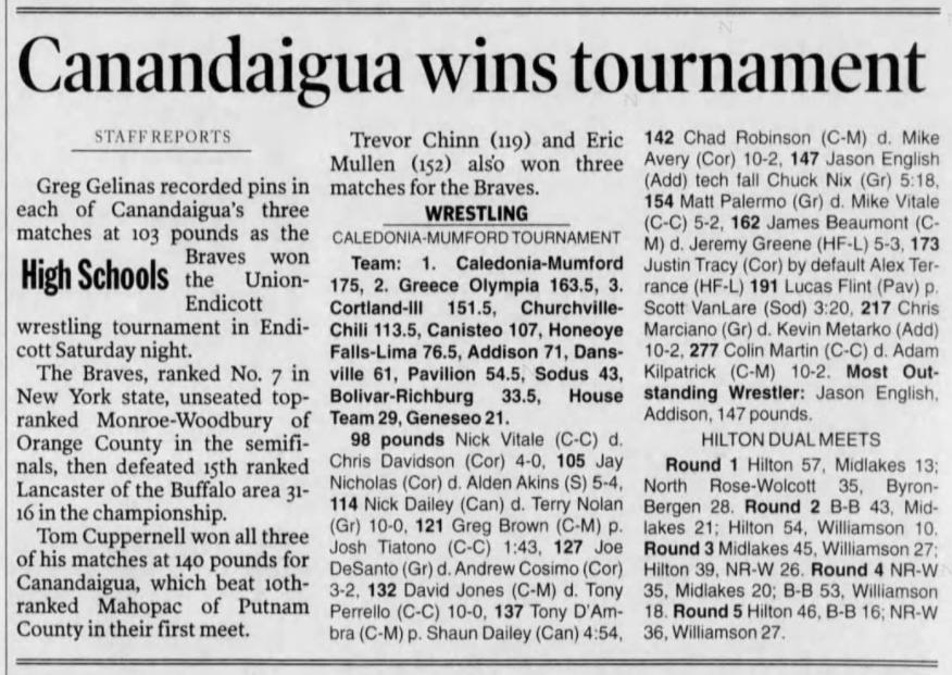 Caledonia-Mumford Tournament