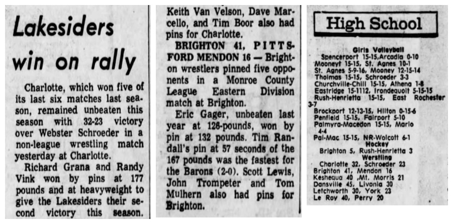 Brighton 41, Pittsford Mendon 16