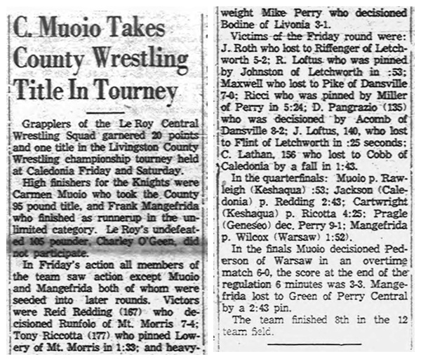 Carmen Muoio Takes County Wrestling Title in Tourney