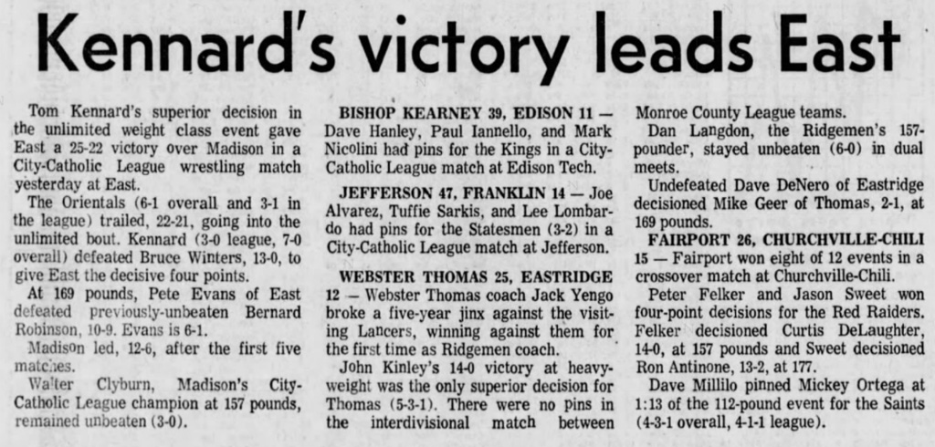 Webster Thomas 25, Eastridge 12