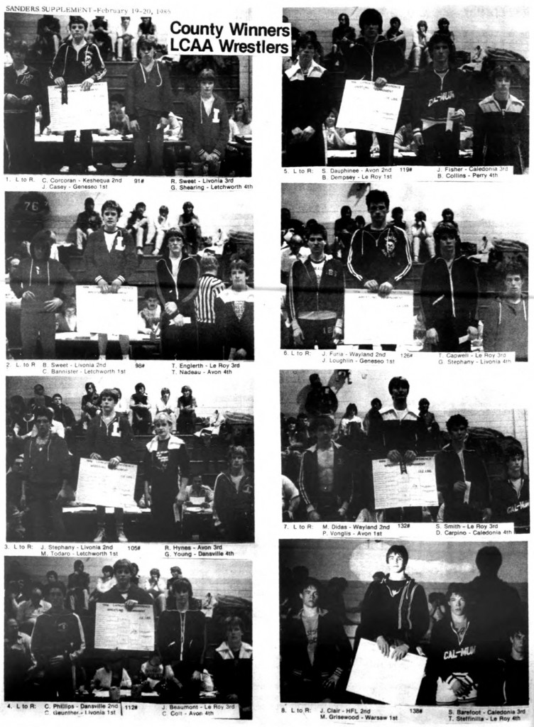 County Winners LCAA Wrestlers 1/2