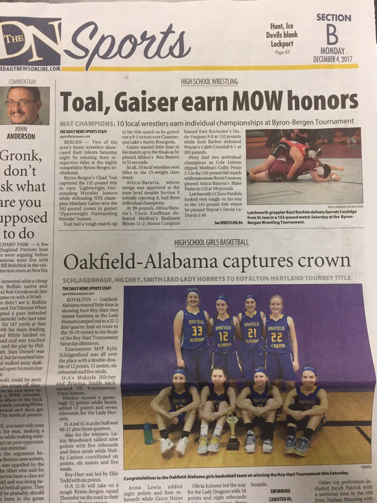 Toal, Gaiser Earn MOW Honors