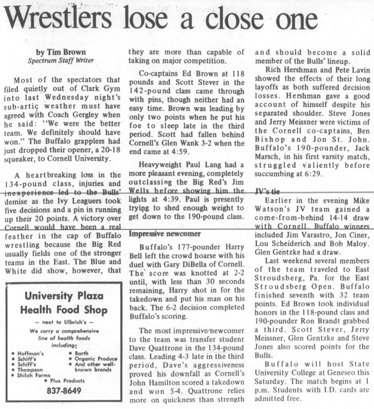 Wrestlers lose a close one