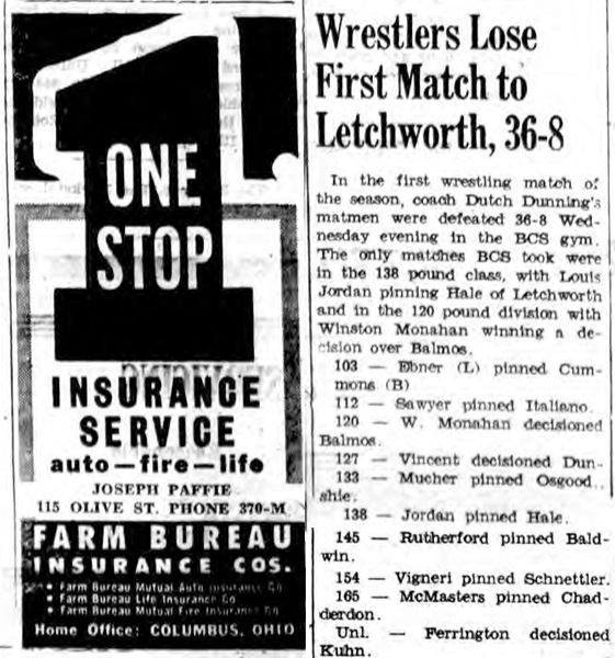 Wrestlers Lose First Match to Letchworth, 36-8