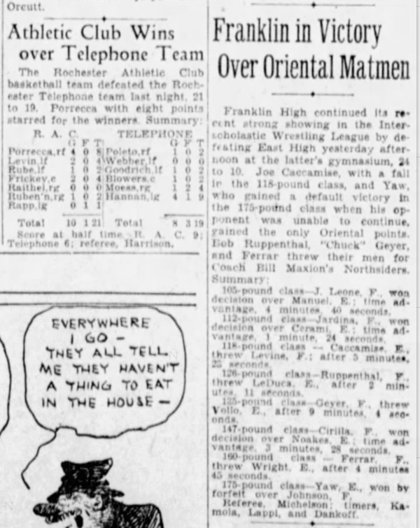 Franklin in Victory Over Oriental Matmen